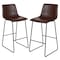 Flash Furniture 30" LeatherSoft Bar Height Barstools, Dark Brown, PK2 2-ET-ER18345-30-DB-GG - alternate 6
